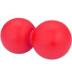 Balle de massage Lacrosse double AVENTO - Rose - 100% gel silicone - Diametre : 6,2 cm