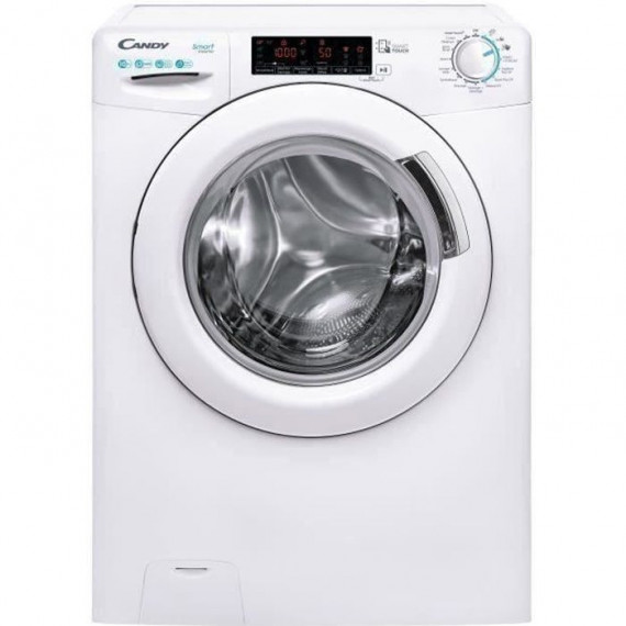 Lave-linge hublot CANDY CS1410TXME/1-47 - 10 kg - Induction - Classe A - 1400 trs/min - Connecté - Programmes rapides - Blanc