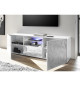 Meuble TV - Blanc Laqué brillant - L 181 x P 43 x H 57cm - PARIGI