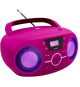 BIGBEN CD61RSUSB Lecteur Radio Cd Portable Usb Rose + Speakers Lumineux