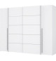 Armoire - Blanc mat -  2 portes battantes + 2 portes coulissantes - L 270,3 x P 61,2 x H 210 cm - NARAGO