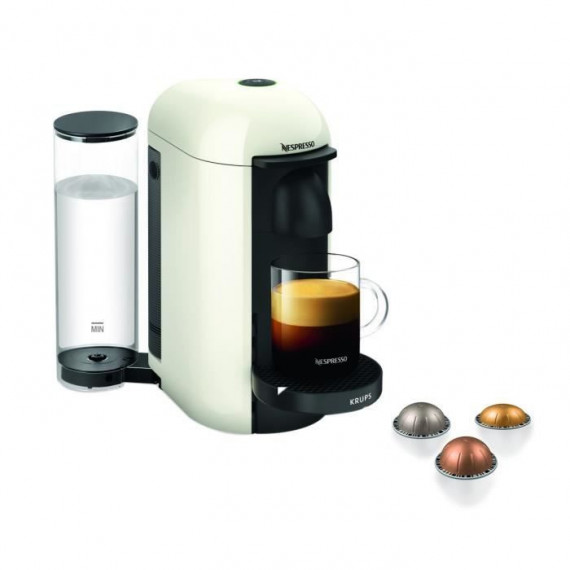 Machine a café NESPRESSO KRUPS VERTUO PLUS Blanc Ivoire Cafetiere a capsules espresso YY3916FD