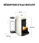 Machine a café NESPRESSO KRUPS VERTUO PLUS Blanc Ivoire Cafetiere a capsules espresso YY3916FD