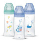 DODIE Lot de 3 Biberons Anti-Colique Sensation+ 330ml +6 Mois, Tétine Plate, Débit 3 - Bleu Mer et Vert Air