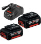 Set 2 batterieS Bosch Professional GBA 18V 5,0Ah + Chargeur GAL 1880 CV  - 1600A00B8J