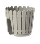 PoeTIC - Pot balustrade Landhaus 30 gris soie - Ø29,5 x 26,5 cm avec vis de fixation