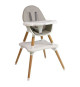 Nania Chaise haute EVA évolutive en chaise basse + table -  2 en 1 utilisable des 6 mois jusqu'a 5 ans - Gris