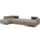 Canapé d'angle panoramique convertible JAKOB - 7 places - Beige - Scandinave - L318 x H78 x P194 cm