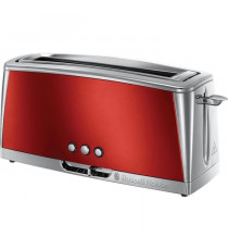 RUSSELL HOBBS 23250-56 Toaster Grille-Pain Luna Spécial Baguette Cuisson Rapide Chauffe Viennoiserie - Rouge