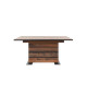 Table a manger extensible - Boisé Old Style et noir - MANHATTAN - L 160-200 x P 90 x H 75 cm