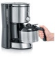 SEVERIN KA4845 Cafetiere filtre TypeSwitch isotherme, Sélecteur d'arôme, 8 tasses, Capacité : 1 L, Puissance: 1 000 W, Inox/Noir