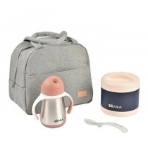 Set repas Beaba On-the-go Old Pink
