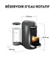 Machine a Café NESPRESSO KRUPS VERTUO PLUS Titane Cafetiere a caspules espresso YY2778FD