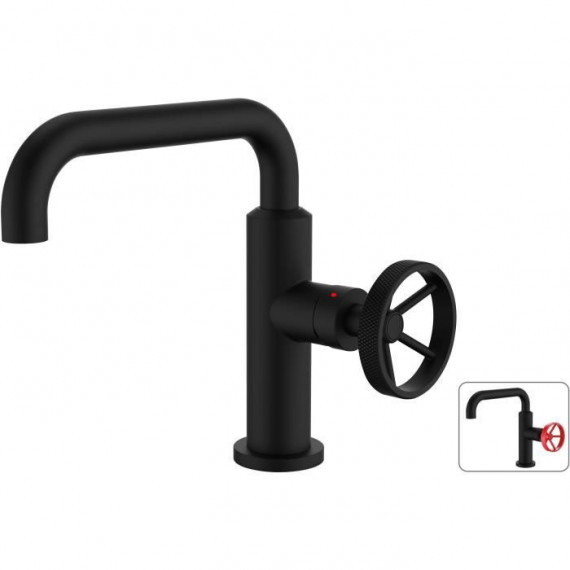 ROUSSEAU Mitigeur lavabo industriel - Bec mobile - Noir