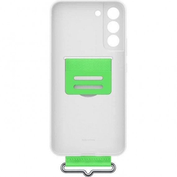 Coque Silicone avec laniere G S22+ Blanc