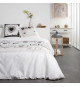 TODAY Parure de lit Coton 2 personnes - 220x240 cm - Imprimé Blanc Eden