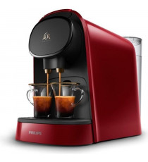 Machine a café a capsules double espresso PHILIPS L'Or Barista LM8012/51 - Rouge + 9 capsules