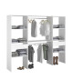 Dressing ARTIC - EKIPA - 2 colonnes + 2 penderies + 2 tiroirs - Blanc - L 220 x P 40 x H 180 cm