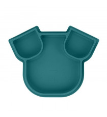 BABYMOOV Assiette compartimentée bébé ISY PLATE, en silicone, souple & solide, antidérapente, passe au lave-vaisselle, chien …