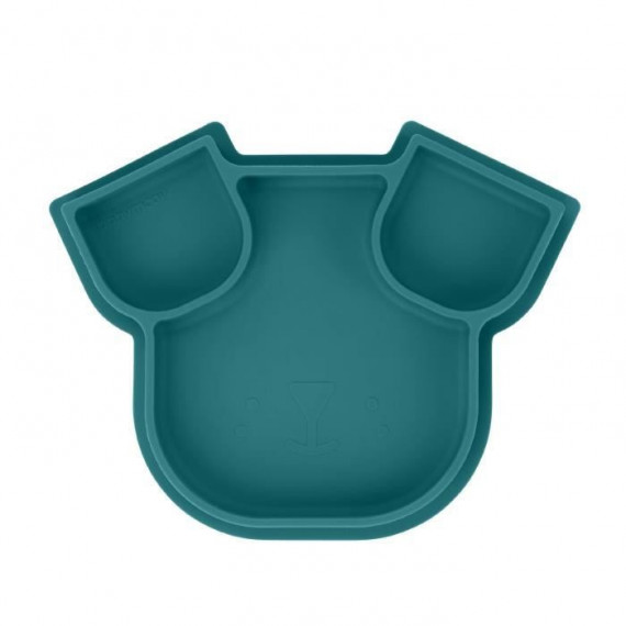 BABYMOOV Assiette compartimentée bébé ISY PLATE, en silicone, souple & solide, antidérapente, passe au lave-vaisselle, chien …