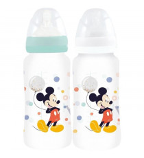 Lot de 2 biberons THERMOBABY MICKEY COOL - 360ml - Anti coliques - Débit 3 positions
