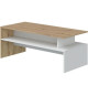 Table basse rectangulaire - Décor blanc et chene Nodi - L43 x P100 x H50 cm
