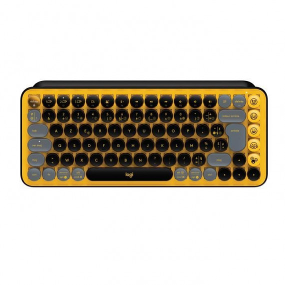 Clavier Sans Fil Logitech - POP Keys Mécanique avec Touches Emoji Personnalisables, Bluetooth ou USB, Design Compact Durable …