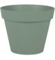 EDA PLASTIQUE - Pot de fleur rond Toscane - Ø 30 x H26 cm - 10 L - Vert laurier