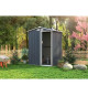 Abri de jardin en métal 1,63 m² - Kit d'ancrage inclus - Gris anthracite