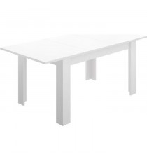 Table a manger extensible 6/8 personnes - Décor blanc - L 140/190 x P 90 x H 77 cm - DINE