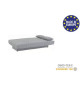 Banquette clic clac 3 places - Tissu gris clair -  Style Contemporain - L 190 x P92 cm - DREAM