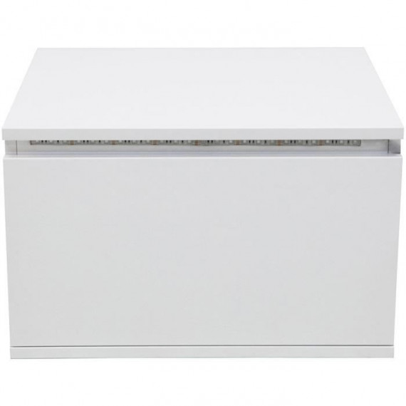 Chevet LED - Décor blanc - L 48 x P 40 x H 30 cm - FLOW