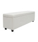 Banc coffre BOX - Simili blanc - L 160 cm - Rangement pratique et design