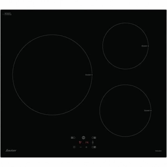 Table de cuisson induction SAUTER - 3 foyers - L60 cm - SI934B - 7200W - Noir