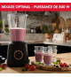 MOULINEX Blender électrique 1,75L, Smoothie, Milk-shake, Gaspacho, Soupe, 4 lames, 800 W, Design écologique Eco Respect LM46EN10