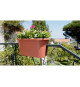 ARTEVASI Jardiniere pour balcon Venezia - 30 x 60 x H 27 cm - 18 L - Gris anthracite