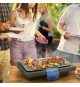 MOULINEX Barbecue de table électrique, Barbecue d'extérieur, Bac a eau, Utilisation simple, Fabriqué en France, Accessimo BG1…