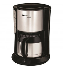 MOULINEX FT360811 Cafetiere filtre avec verseuse isotherme SUBITO - 8 a 12 tasses - Noir et Inox