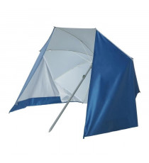 Parasol paravent plage polyester anti UV - 22/25 180cm - Bleu