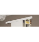 OPTIMUM - Kit porte coulissante blanc + rail + bandeau Blanc - H 204 x L 93 x P 4 cm
