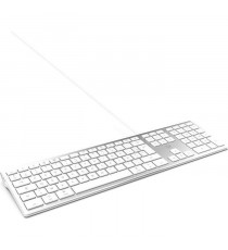 MOBILITY LAB ML304304  Clavier Design Touch Filaire avec 2 USB pour Mac  AZERTY  Blanc et argenté