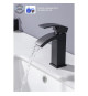 Mitigeur pour vasque et lavabo - Mécanique - Noir mat - OCEANIC - En cascade
