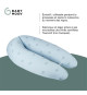 Babymoov B.LOVE Coussin de Maternité & Allaitement avec Remplissage Microbilles ultra-fines - Made in Europe, Bleu