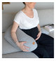 BEABA Big Flopsy Coussin d'allaitement et de maternité, Fleur de coton, Gris Chiné