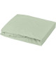 DOMIVA Drap housse + Alese Uni - 100% Coton - oeko-Tex - Blanc/Vert de gris - 60 x 120 cm
