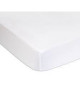 Lot de 2 draps housse en jersey - Blanc / Vert de Gris - 70 x 140 x 17 cm