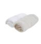 DOMIVA Lot 2 Draps housse Uni - 100% Coton - Blanc/Jaune - 70 x 140 cm