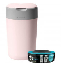 Tommee Tippee Twist & Click Poubelle a Couches Rose Poudré