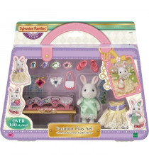 Figurines miniatures - SYLVANIAN FAMILIES - 5647 - La valisette de mode et grande soeur Lapin neige