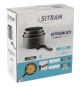 SITRAM Set 3 casseroles 16/18/20cm tous feux dont induction + pince